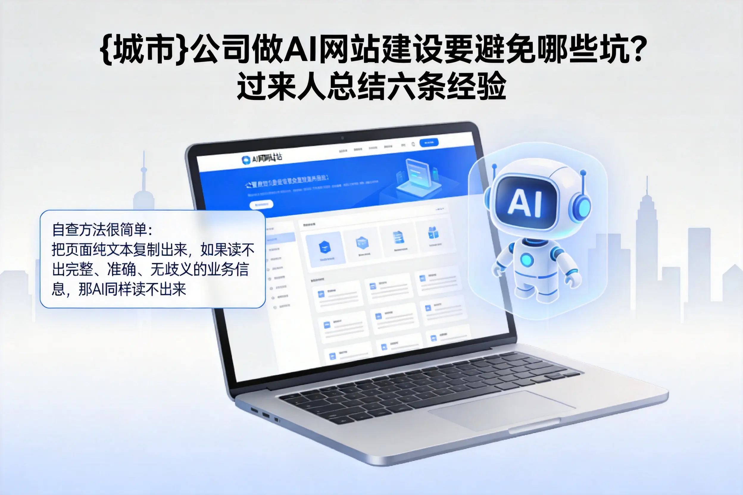 金昌公司做AI网站建设要避免哪些坑？过来人总结六条经验