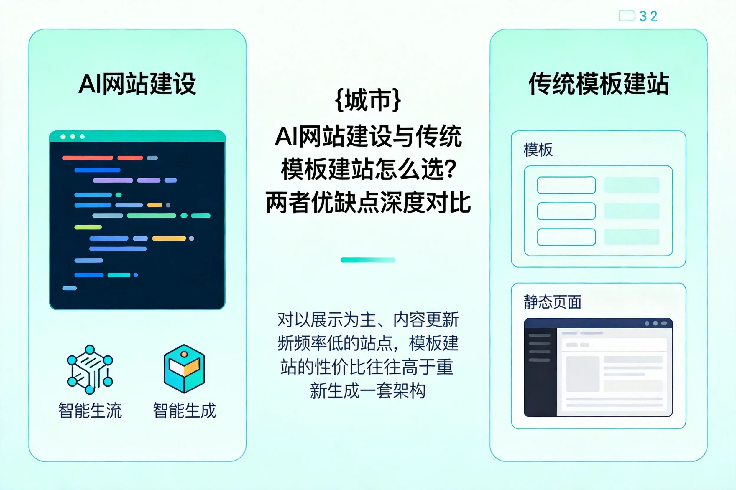 金昌AI网站建设与传统模板建站怎么选？两者优缺点深度对比