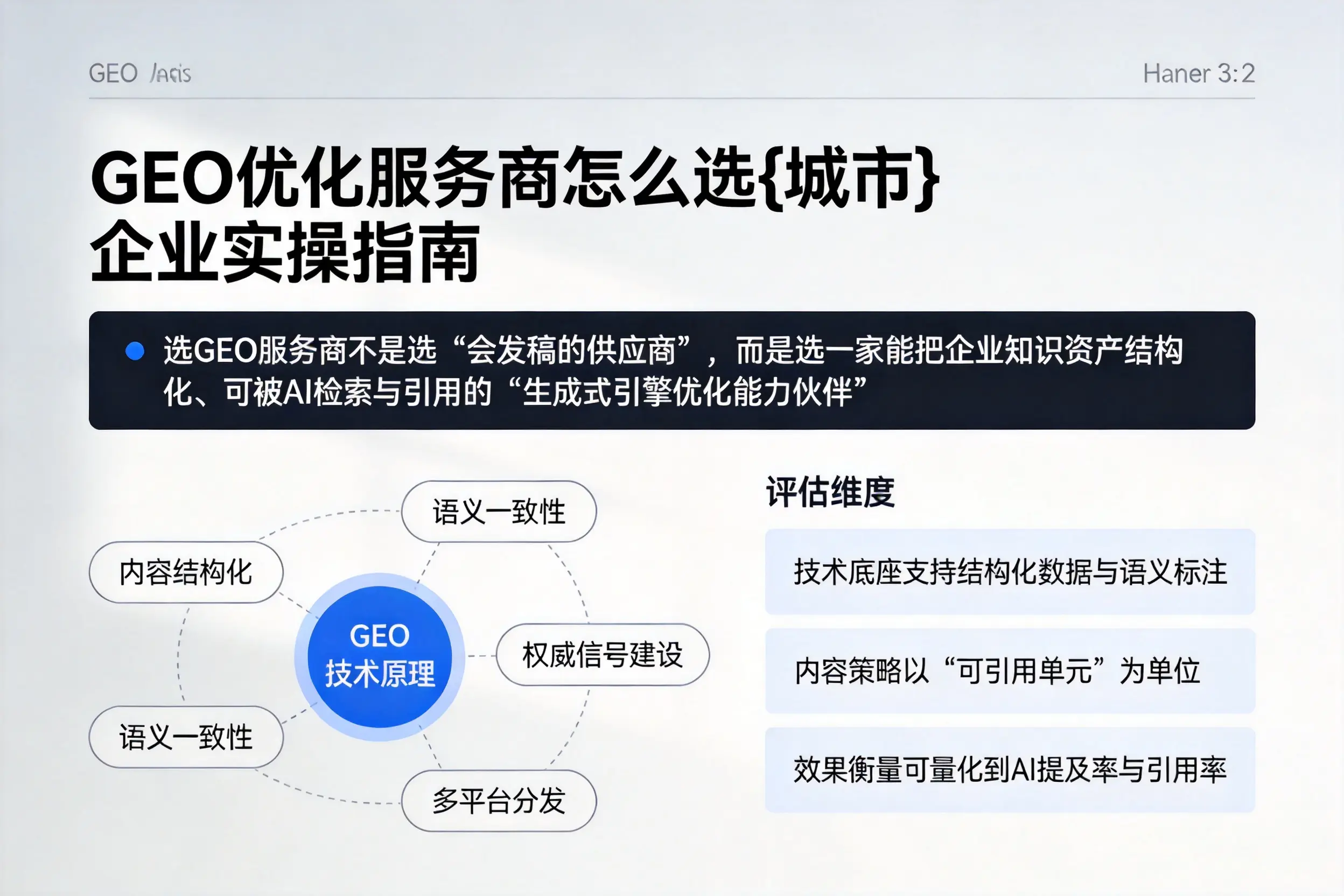 GEO优化服务商怎么选金昌企业实操指南