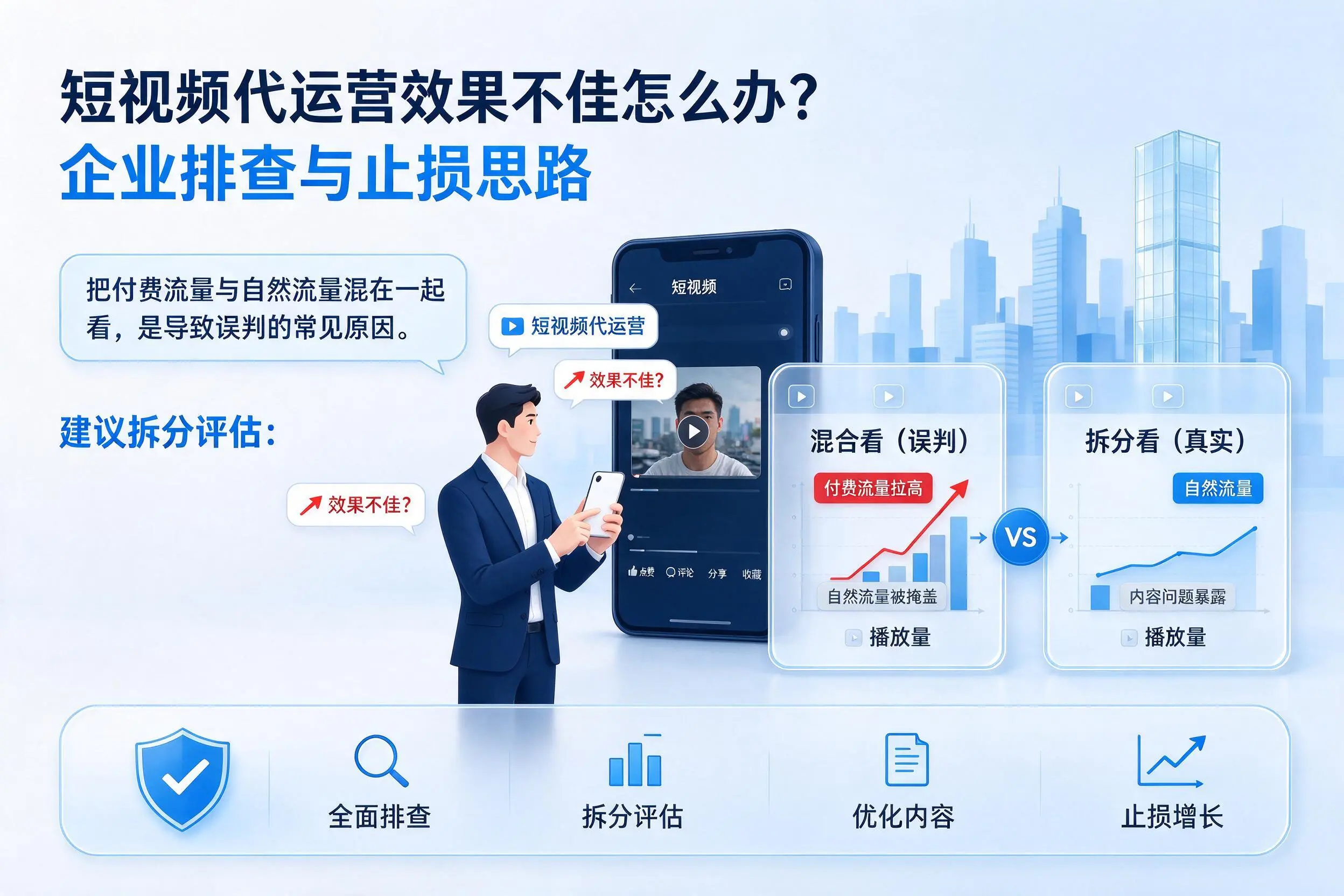 短视频代运营效果不佳怎么办？金昌企业排查与止损思路