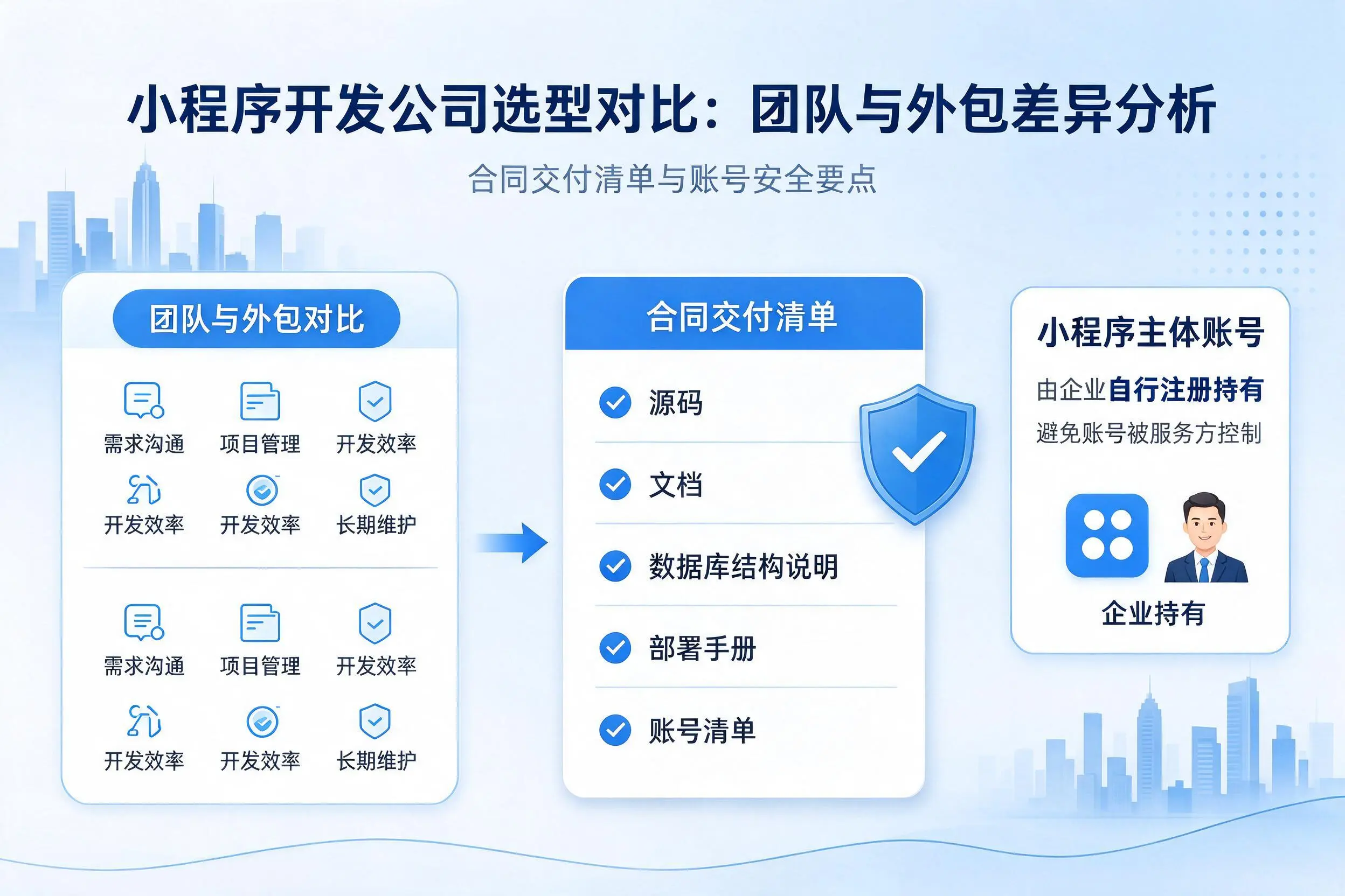 金昌小程序开发公司选型对比:团队与外包差异分析