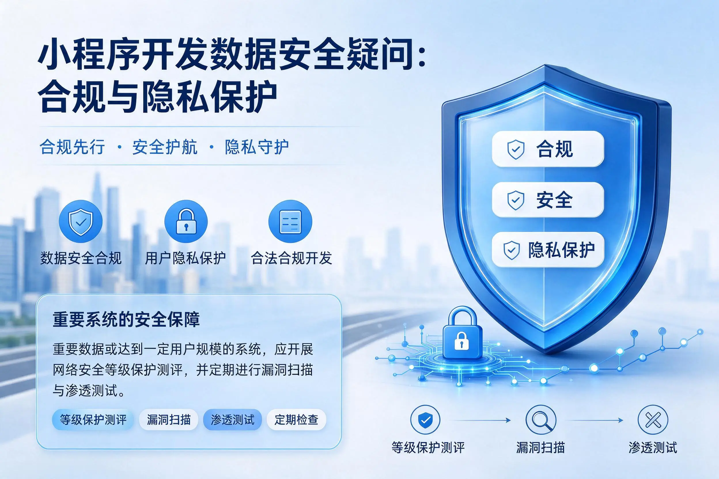 金昌小程序开发数据安全疑问:合规与隐私保护