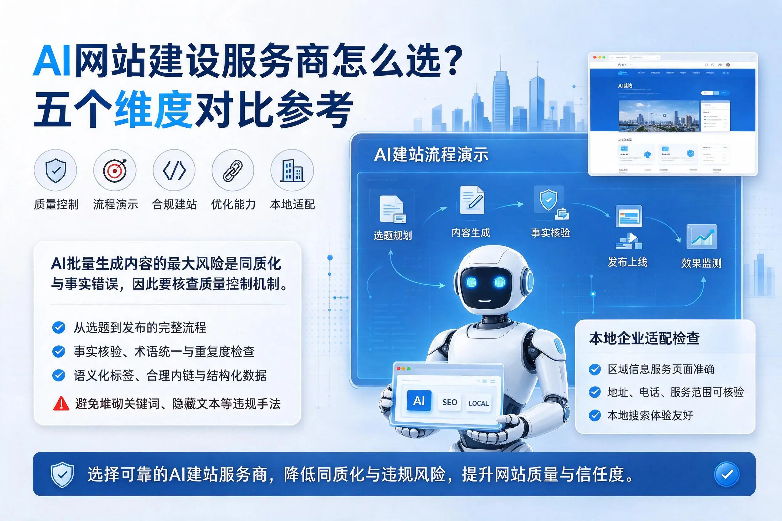 金昌AI网站建设服务商怎么选？五个维度对比参考
